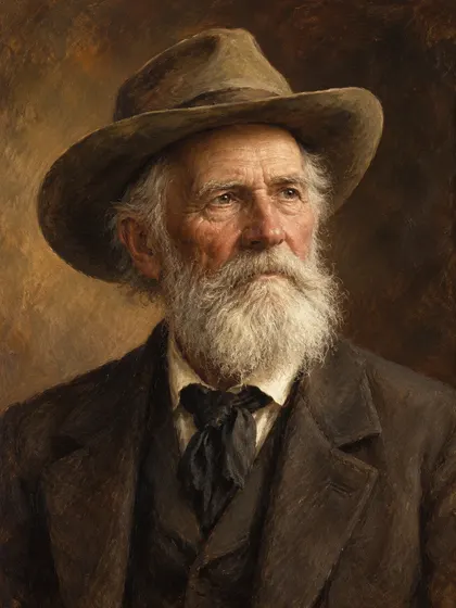 Artistic interpretation of Ezra Meeker