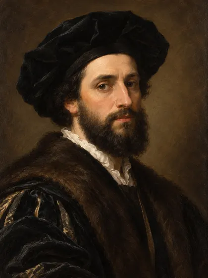 Artistic interpretation of conte Baldassarre Castiglione
