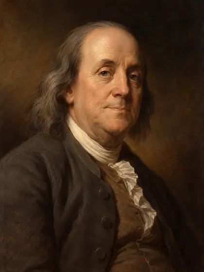 Artistic interpretation of Benjamin Franklin