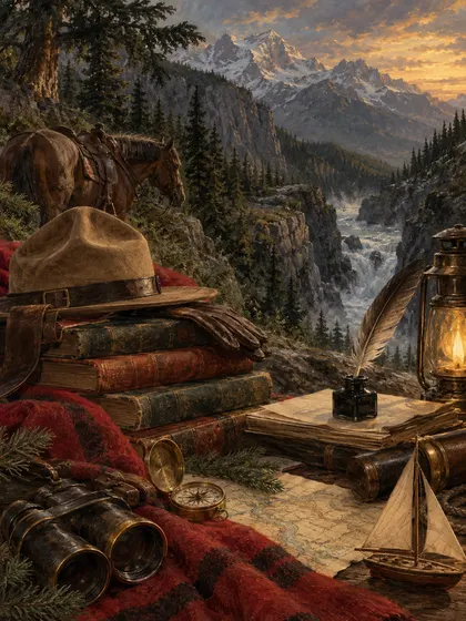 Symbolic literary illustration for John G. Rowe