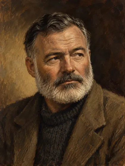 Artistic interpretation of Ernest Hemingway