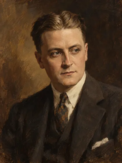 Artistic interpretation of F. Scott Fitzgerald