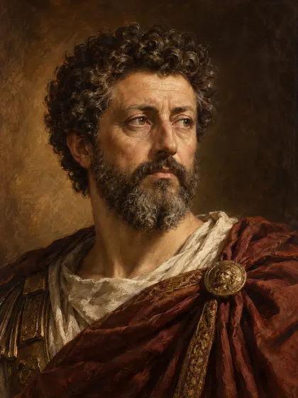 Artistic interpretation of Emperor of Rome Marcus Aurelius