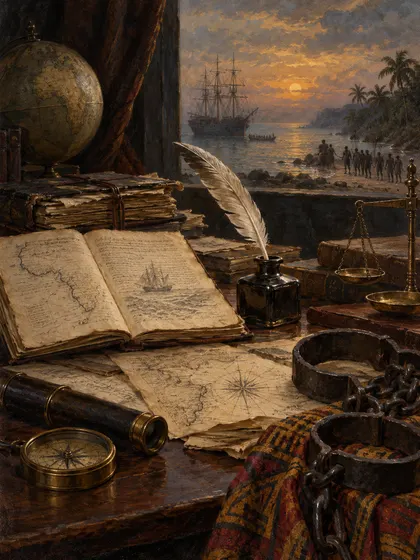 Symbolic literary illustration for Theodore Canot Brantz Mayer