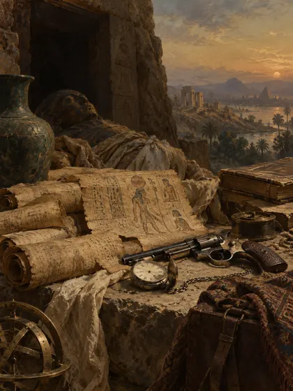 Symbolic literary illustration for Frederick Rolfe C. H. C. Pirie-Gordon