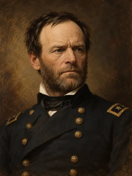 Artistic interpretation of William T. Sherman