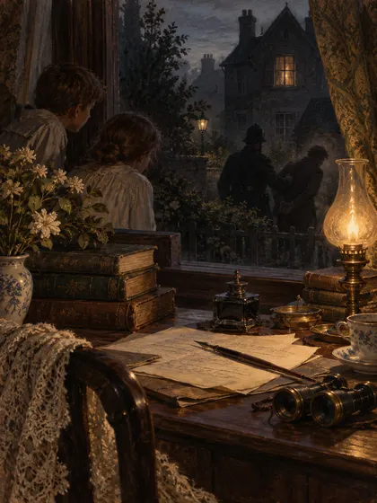 Symbolic literary illustration for Catharine Shaw