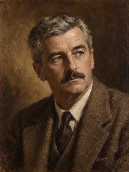 Artistic interpretation of William Faulkner