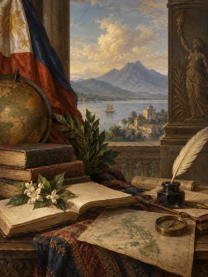 Symbolic literary illustration for Charles Edward Russell Eulogio Balan Rodriguez