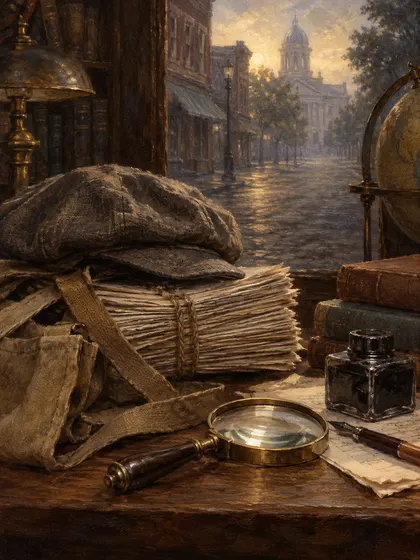 Symbolic literary illustration for Stephen Rudd