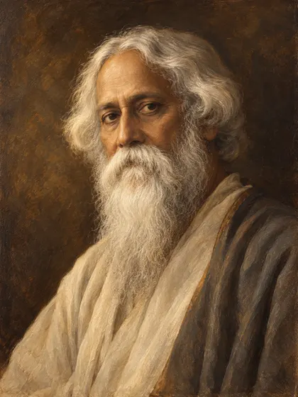 Artistic interpretation of Rabindranath Tagore