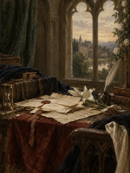 Symbolic literary illustration for Peter Abelard Héloïse