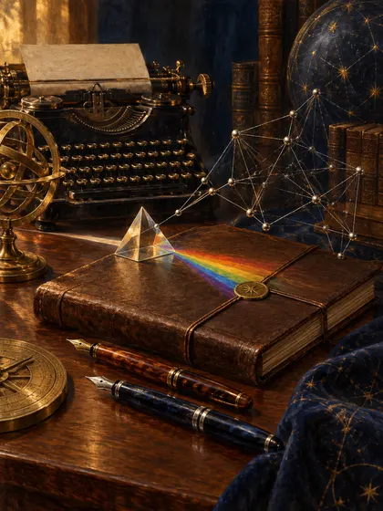 Symbolic literary illustration for Randall Garrett Laurence M. Janifer