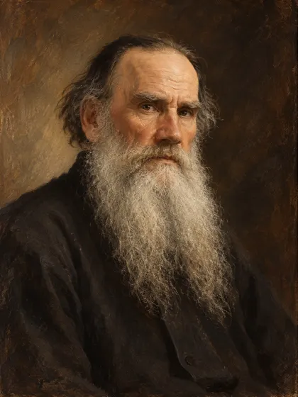 Artistic interpretation of graf Leo Tolstoy
