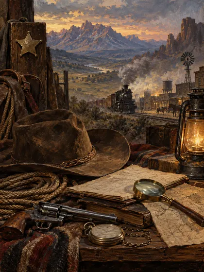 Symbolic literary illustration for W. C. Tuttle