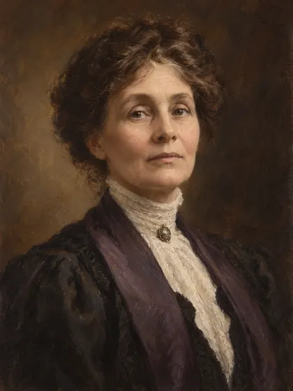 Artistic interpretation of Emmeline Pankhurst