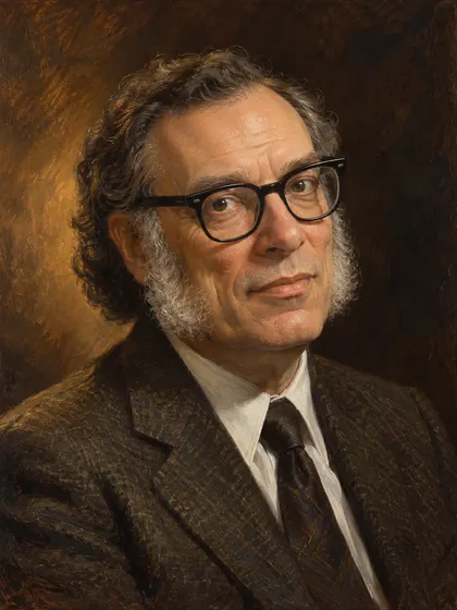 Artistic interpretation of Isaac Asimov